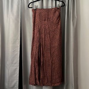 midi pink cheetah skirt